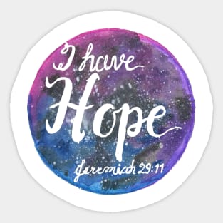 Hand Painted Watercolor Jeremiah 29:11 Sticker